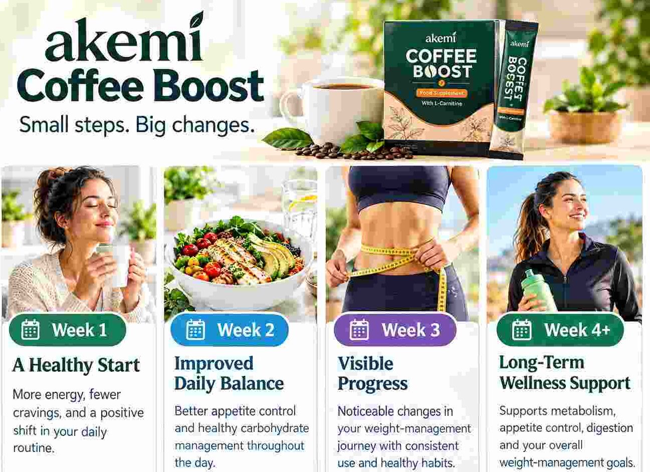 Akemi Coffee Boost week by week
