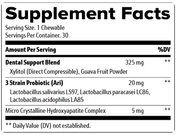 OraDentix supplement facts